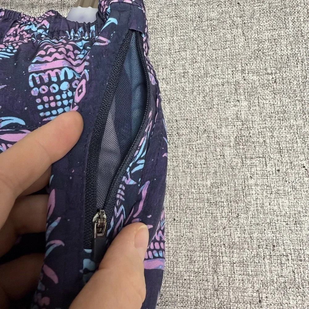 Goodfellow Swim Trunks Purple Blue Pineapple Print Lined Bathing Suit‎ 7
